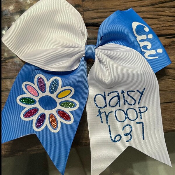 Daisy Hair Bow Etsy