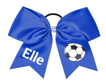 Royal blue soccer bows