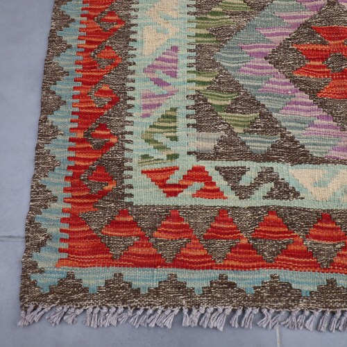 3x4 ft. Flat Weaved Tribal kilim rug | 2'10x4'2 ft / 85x127 cm Afghan hand woven shops Natural Color wool kilim | Living room rug | Bedroom rug