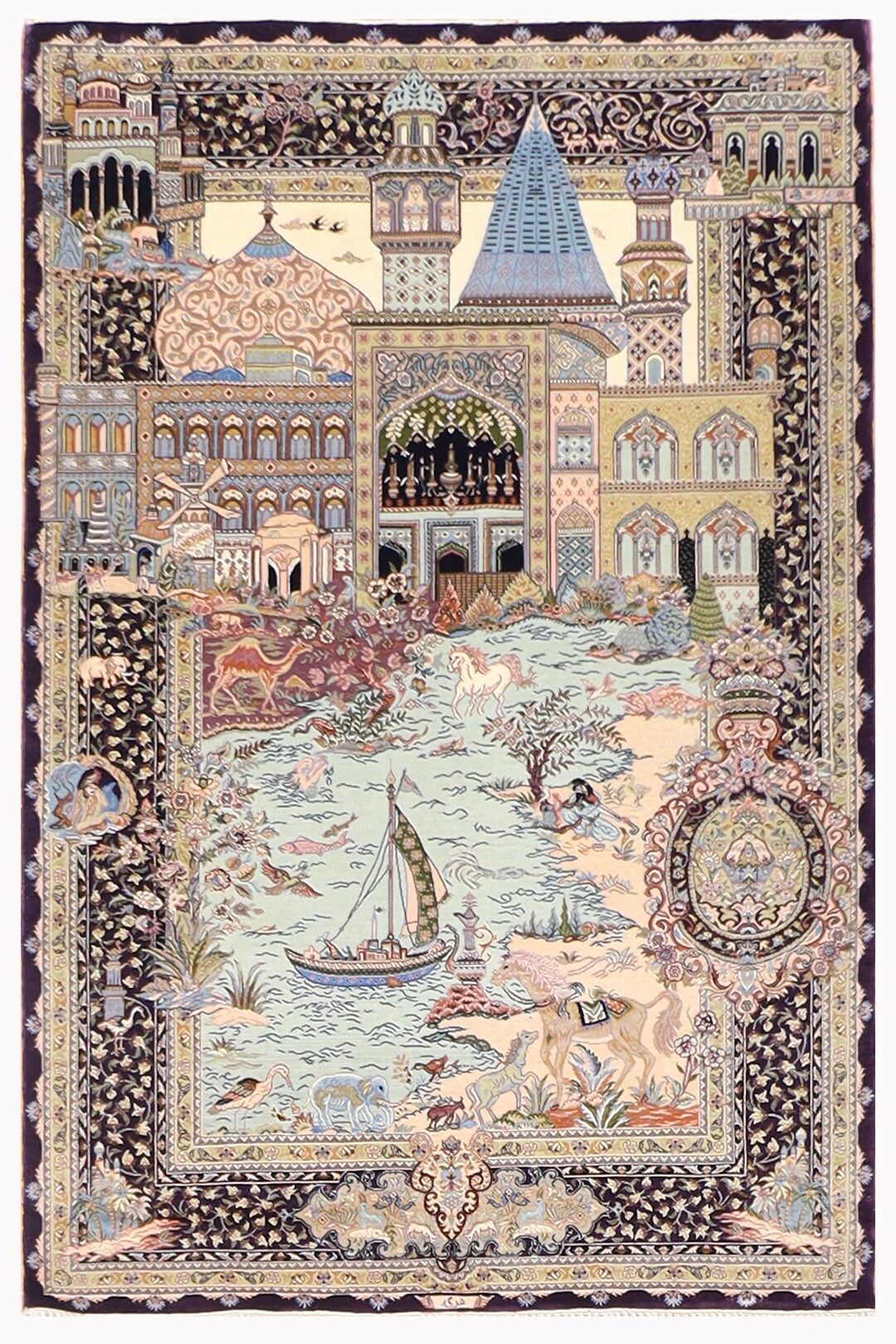 4x6 Ft. Silk Handmade Area Rug, 4x5'11 Tribal Hand Knotted Rug ...