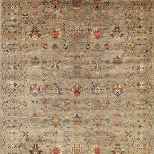 9x12 Gabbeh Area Rug, Natural Wool Color Sultani Afghan Hand knotted Organic Dyes Tribal Rug, Rugs for living room, Bedroom rug 9'2x11'11