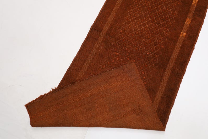 11 Ft Barjesta Over Dye Flat Weaved Kilim Runner, Afghan Hand Knotted