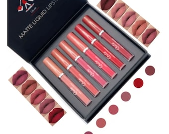 6Pcs Matte Liquid Lipstick Makeup Set Long Lasting Wear, Non-Stick Cup, Waterproof Lip Gloss,  Gifts for Her,  Qute Lipsticks