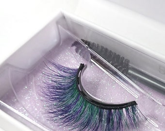 Colored Eyelashes, "Colorful 3D Lashes Collection - Perfect Gift for Anime Lovers"