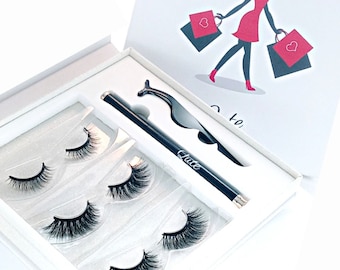 QUTE Genuine Kit/Eyelash cases/Eyelashes superlight/Eyelash extensions/Long False Lashes/Cosplay lash/Anime lash/Easter lashes/Qute lashes