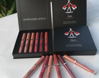 6Pcs Matte Liquid Lipstick Makeup Set, Matte liquid Long-Lasting Wear Non-Stick Cup Not Fade Waterproof Lip Gloss