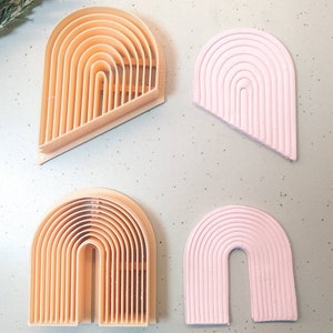 Clay Cutter | Arch Shape Embossed | Arched | U Shape | Polymer Clay Tools | Earring | Jewellery Cutters