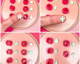 Clay Cutter | 11 x Mini Cutters - Botanic Set | Micro Cutters | Polymer Clay Cutter | Earring | Jewellery Cutters