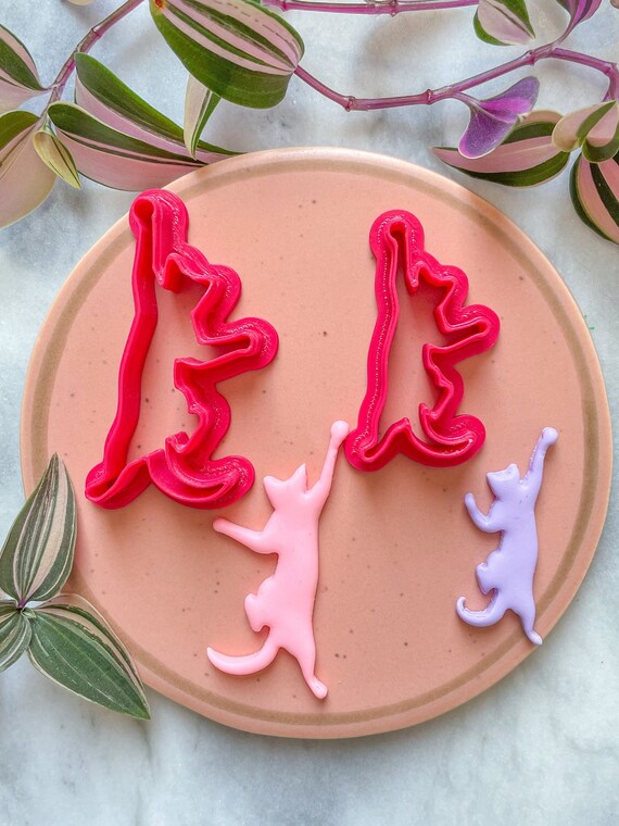 Clay Cutter | Jumping Cat | Polymer Clay Cutters | Earring | Jewellery Cutters
