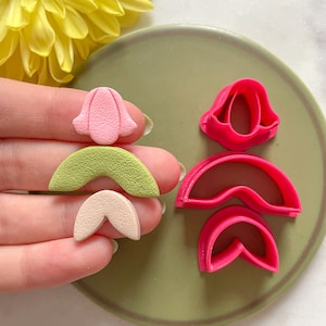 Clay Cutter | Dangle Flower Cutter | Leaf & Flower Cutter  | Polymer Clay Cutters | Earring | Jewellery Cutters