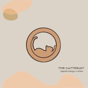 Clay Cutter | Cat + Circle | Cat Shape | Embossed | Polymer Clay Cutters | Earring | Jewellery Cutters