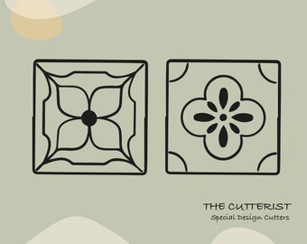 Cortador de arcilla / Juego de sellos para azulejos / Cortadores de arcilla polimérica / Pendientes / Cortadores de joyería / Sello de arcilla grabado en relieve / Herramientas de arcilla polimérica