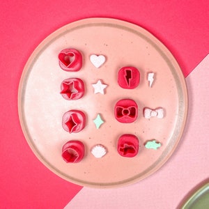 Clay Cutter | 7 x Mini Cutters - Assorted / Varied Set | Micro Cutters | Polymer Clay Cutter | Earring | Jewellery Cutters