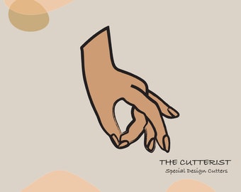 Clay Cutter | Hand Shape | Finger tips | Embossed | Mystical | Polymer Clay Tools | Earring | Jewellery Cutters