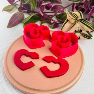 Clay Cutter | Herz Cut Form | Valentinstag | Polymer Clay Werkzeuge | Ohrring | Schmuckschneider