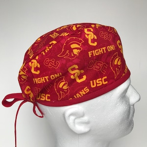 USC | Scrub Hat | Classic | Surgical Cap | Single Layer | Breathable | Durable | Trojans | College Football