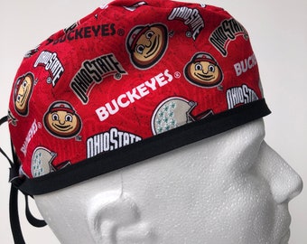 Ohio Buckeyes | Scrub Hat | Classic | Surgical Cap | Single Layer | Breathable | Nurse Gift | College Football