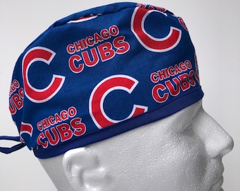 Gorro quirúrgico clásico de los Chicago Cubs, de una sola capa, transpirable, duradero, ideal como regalo para enfermeras, MLB y béisbol.