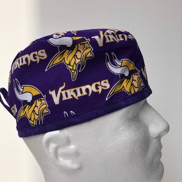 Minnesota Vikings | Scrub Hat | Classic | Surgical Cap | Single Layer | Breathable | Durable | NFL | Football