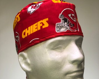 Kansas City Chiefs | Scrub Hat | Classic | Surgical Cap | Single Layer | Breathable | Durable | Nurse Gift | NFL | Football