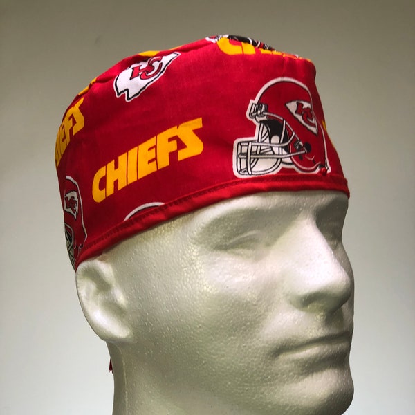 Kansas City Chiefs | Scrub Hat | Classic | Surgical Cap | Single Layer | Breathable | Durable | Nurse Gift | NFL | Football