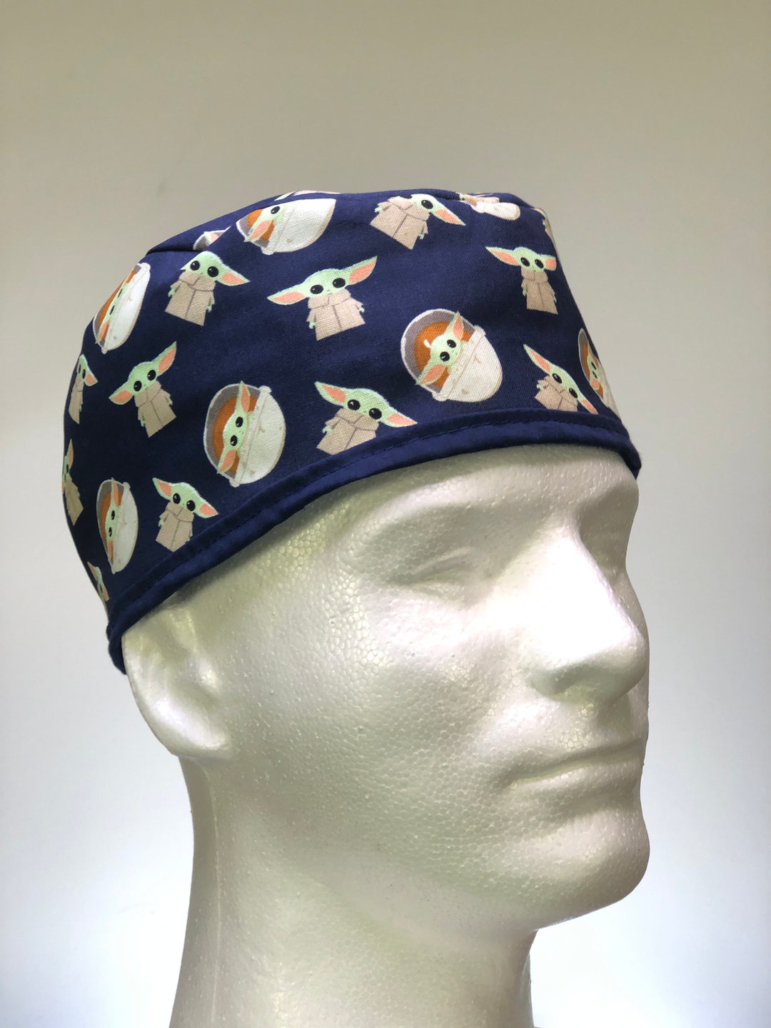Star Wars x Figs Grogu Snack Scrub Cap Medical Scrub Cap Cream Mandalorian Star Wars Scrub Caps | Mandalorian Theatre Hats | Medicus  main image 4