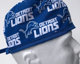 Detroit Lions | Scrub Hat | Classic | Surgical Cap | Single Layer | Breathable | Durable | Nurse Gift | NFL | Football