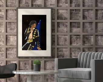 Michael Jackson printable art poster | all size || svg / pdf / png | canvas art || wall decor || vector portrait | |digital paint