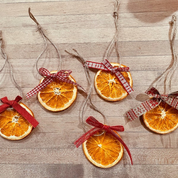 Country Orange Christmas Ornaments