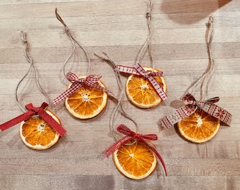 Country Orange Christmas Ornaments