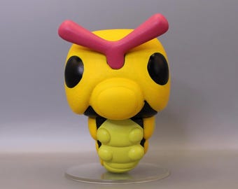 Shiny Caterpie Custom Painted Funko Pop! Figure