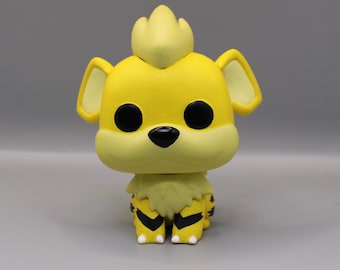 Shiny Growlithe Custom Painted Funko Pop! Figure