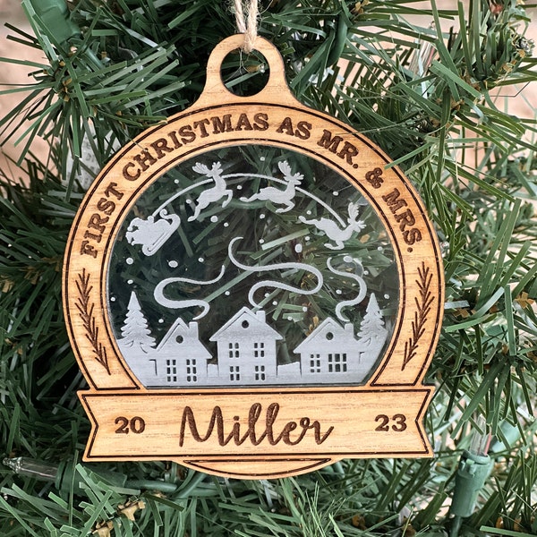 First Christmas Married Ornament 2023 Etsy