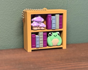 Bookshelf Fidget Clicker Keychain