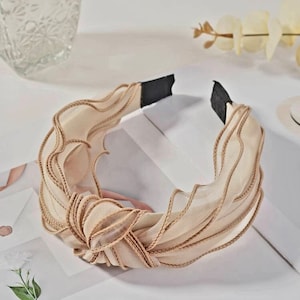 Knotted Top Khaki Headband | Boho Style Hairband |  Twist Knot Headband | Hair Turban| Womens Headband