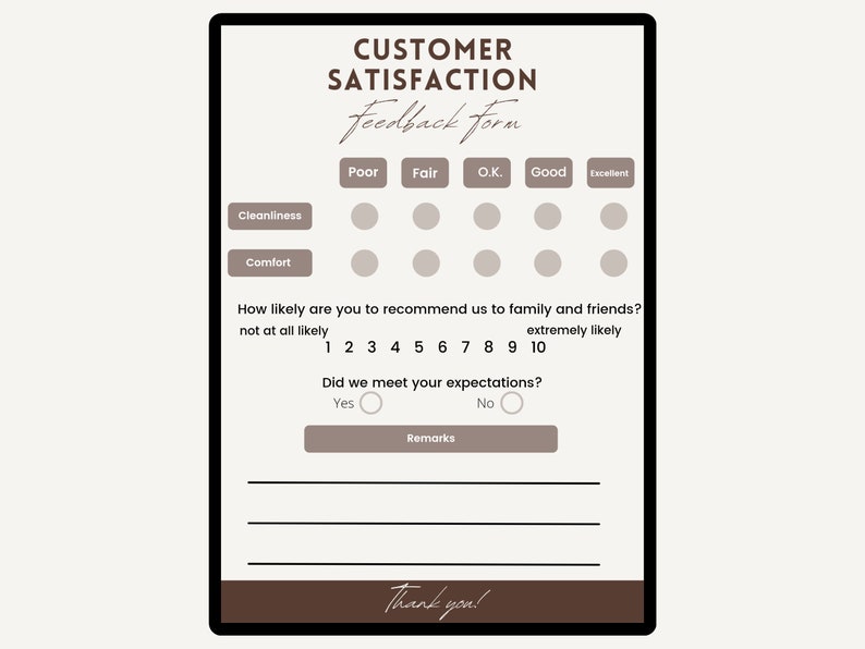 Guest Feedback Form, Airbnb Survey, Editable Feedback Template ...