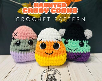 Haunted Candy Corns Crochet Pattern | Halloween Amigurumi Plushie (PDF Download)
