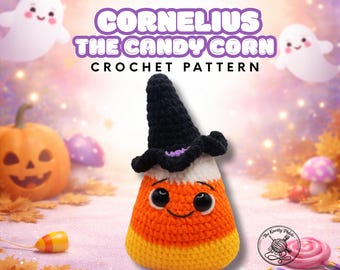 Candy Corn Crochet Pattern: Cornelius Halloween Plushie (PDF Pattern)