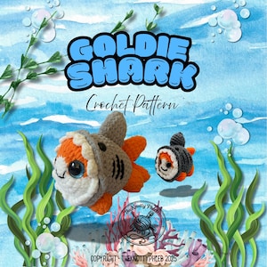 ゴールディシャークのかぎ針編みパターン（デジタルPDF）