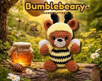 Bumblebeary Crochet Pattern | Bear in a bee costume | (Digital PDF)