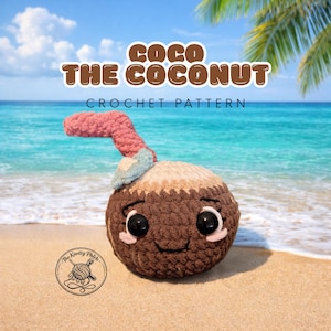 Kokosnöten Coco - Amigurumi-virkmönster (digital PDF)