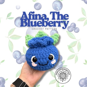 Afina, the Blueberry | Crochet blueberry pattern | Crochet Pattern, PDF