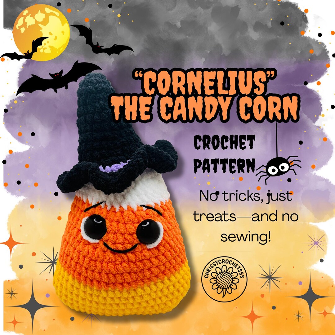 Candy Corn Crochet Pattern: Cornelius Halloween Plushie (PDF Pattern ...
