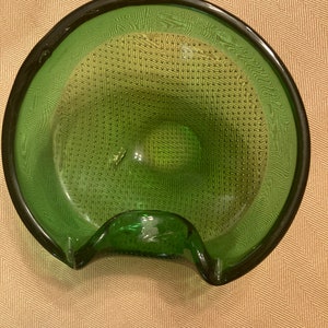 Green Murano Bubble Ashtray 60’s 70’s