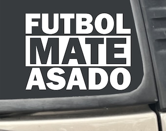 Futbol Mate Asado Argentina Supporter 6" x 4.5" Sticker Decal for Car, Truck, Laptop, etc