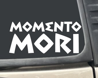 Momento Mori (Remember you must die) 7" x 3.25" Sticker Vinyl Transfer Decal for Care, RV, Etc