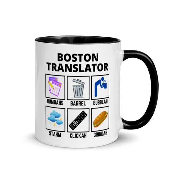 Boston Accent Translator Funny Coffee Mug With Color Inside - Etsy Boston Accent Translator Funny Coffee Mug With Color Inside - Etsy