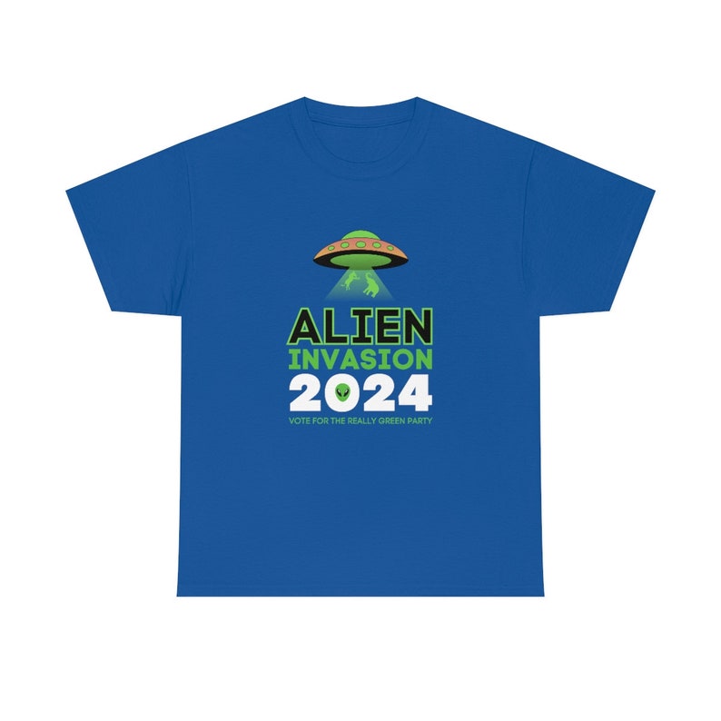 Alien Tshirt Invasion 2024 Funny Political Shirt UFO Etsy