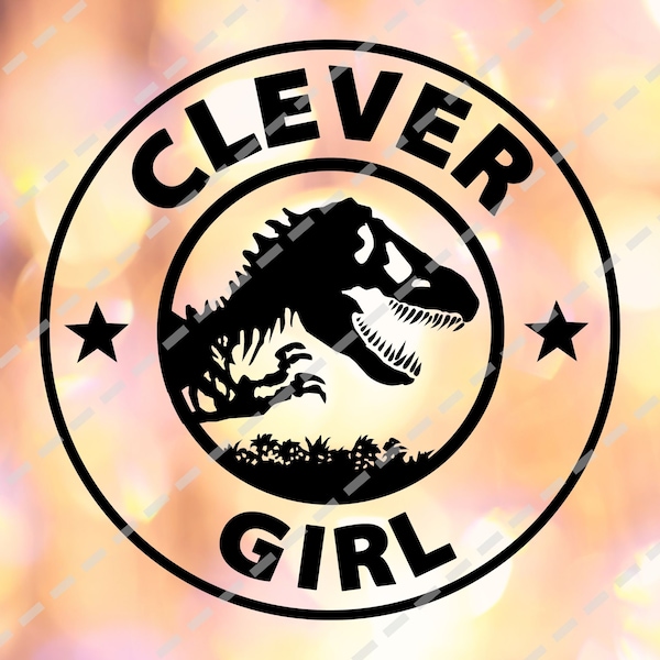 Clever Girl Jurassic Park SVG, PNG, DXF Instant Download | Use with Cricut or Adobe Illustrator!