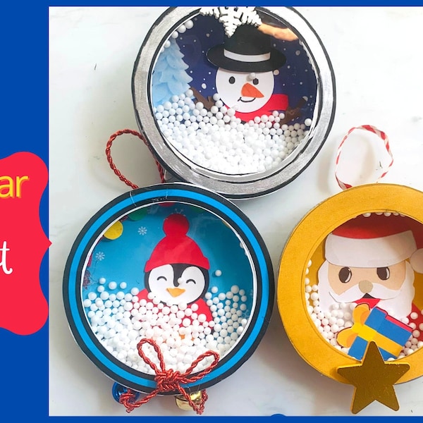 Ornament Mason Jar Lid PRINTABLE TEMPLATE| Christmas activity| Christmas crafts